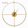 Modern and simple round ironwork silent wall clock, creative decoration clock for living room and bedroom, Nordic light luxury clock Specification image